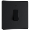 BG Evolve Matt Black Double Pole 20A Switch With Power LED Indicator - PCDMB31B