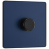BG Evolve Matt Blue Trailing Edge LED 200W Single Dimmer Switch 2-Way Push On/Off - PCDDB81B