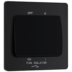 BG Evolve Matt Black Fan Isolator Switch 10A Triple Pole - PCDMB15B