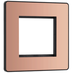 BG Evolve Polished Copper Grid 2 Gang Euro Module Front Plate - PCDCPEMS2B