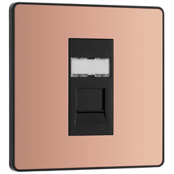 BG Evolve Polished Copper Single RJ45 Cat 6 Data Outlet Ethernet Socket - PCDCPRJ45B
