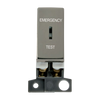 Click Scolmore MiniGrid Double-Pole Key Switch Ingot Emergency Test Black Nickel - MD029BN