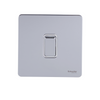 Schneider USFP 20A Double Pole Switched White Insert Polished Chrome - GU2410WPC