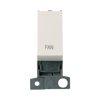 Click Scolmore MiniGrid 13A Double-Pole Ingot Fan Switch Polar White - MD018PW-FN