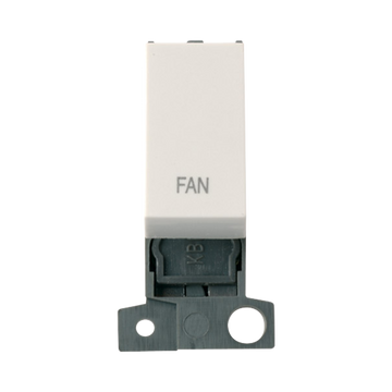 Click Scolmore MiniGrid 13A Double-Pole Ingot Fan Switch Polar White - MD018PW-FN