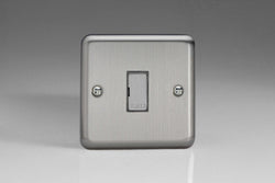 Varilight Classic UnSwitch  Fused Spur with Decorative Insert (Single XS6UD) - Matt Chrome - XS6UD