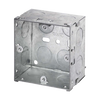 Click Scolmore Essentials 1 Gang 47MM K/O Galvanised Metal Back Box - WA097