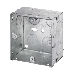 Click Scolmore Essentials 1 Gang 47MM K/O Galvanised Metal Back Box - WA097