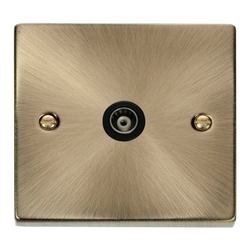 Click Scolmore Deco 1 Gang Isolated Co-Axial Socket - VPAB158BK