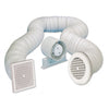 Manrose SF100T In-Line Shower Fan Kit With Timer 100mm White  - PEF4321