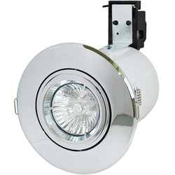 Robus GU/GZ10 Adjustable Fire Rated IP20 Non-Integrated Downlight Chrome - RF208-03