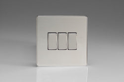 Varilight 3 Gang 10A 1 or 2 Way Rocker Switch - XDC3S