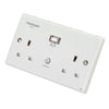 Greenbrook PowerBreaker RCD Twin Socket White Pas - H22-WP