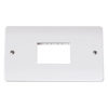 Click Scolmore MiniGrid Double Plate Triple Aperture White - CMA432