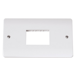 Click Scolmore MiniGrid Double Plate Triple Aperture White - CMA432