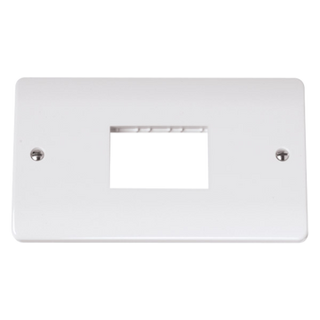 Click Scolmore MiniGrid Double Plate Triple Aperture White - CMA432