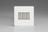 Varilight 3-Gang 10A 1- or 2-Way Rocker Switch - XDQ3S