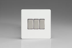 Varilight 3-Gang 10A 1- or 2-Way Rocker Switch - XDQ3S