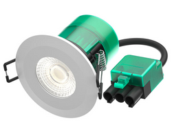 Bell 6W Firestay LED Integrated Fixed Downlight, Incl White & Satin Bezel - 3000K, 40 Beam Angle -  Plug & Play Fitting - BL10500