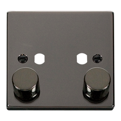 Click Scolmore Deco 2 Gang Dimmer Plate and Knob - VPBN152PL