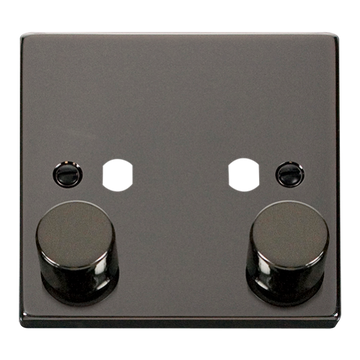 Click Scolmore Deco 2 Gang Dimmer Plate and Knob - VPBN152PL
