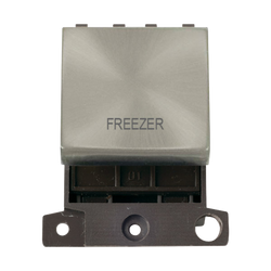 Click Scolmore MiniGrid 20A Double-Pole Ingot Freezer Switch Satin Chrome - MD022SC-FZ