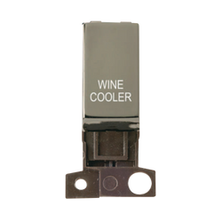 Click Scolmore MiniGrid 13A Double-Pole Ingot Wine Cooler Switch Black Nickel - MD018BN-WC