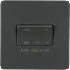 Knightsbridge Screwless 10AX 3 pole Fan Isolator Switch - Anthracite - SF1100AT