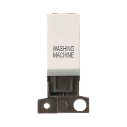 Click Scolmore MiniGrid 13A Double-Pole Ingot Washing Machine Switch Polar White - MD018PW-WM