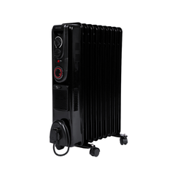 Devola 2500W Oil Filled Radiator (Black) - DVSOR9F25B