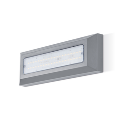 JCC 2W 3000K IP65 LED Surface Mount Grey Wall/Path Light with Prismatic Diffuser - JC17057