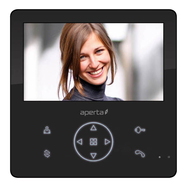 ESP Aperta Colour Video Door Entry Monitor (Black) - APMONBG ...