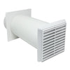 Nuaire 5" Telescopic Pipe With Louvered Outlet White - CYFANWALLKIT-WH