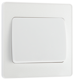 BG Evolve Pearl White Single Light Switch 20A 16AX 2 Way Wide Rocker - PCDCL12WW