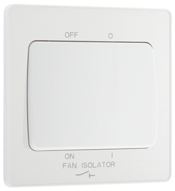 BG Evolve Pearl White Fan Isolator Switch 10A Triple Pole - PCDCL15W