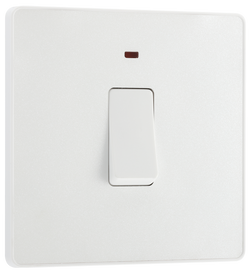BG Evolve Pearl White 20A Switch Double Pole With Power LED Indicator - PCDCL31W