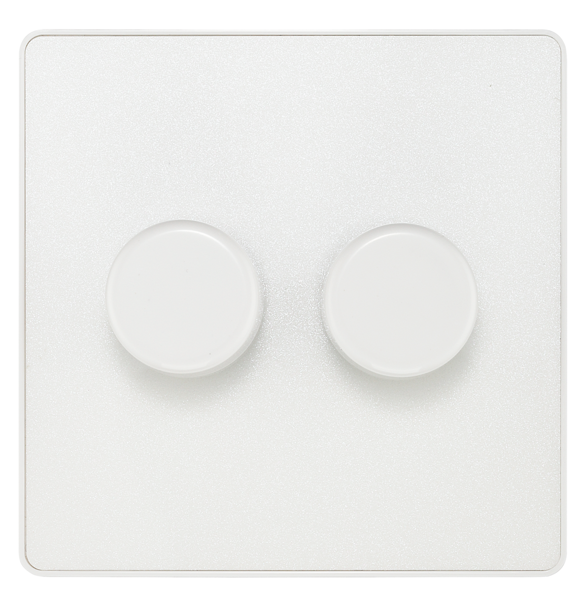 BG Evolve Pearl White Trailing Edge LED 200W Double Dimmer Switch 2Wa