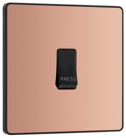 BG Evolve Polished Copper Single Press Switch 10A - PCDCP14B