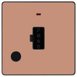 BG Evolve Polished Copper Unswitched 13A Fused Spur Unit With Power LED Indicator And Flex Outlet - PCDCP54B