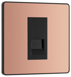 BG Evolve Polished Copper Single Secondary Telephone Socket - PCDCPBTS1B