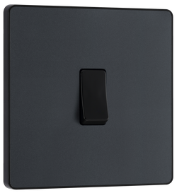 BG Evolve Matt Grey Single Intermediate Light Switch 20A 16AX - PCDMG13B