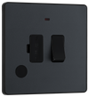 BG Evolve Matt Grey Switched 13A Fused Spur Unit With Power LED Indicator And Flex Outlet - PCDMG52B