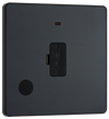 BG Evolve Matt Grey Unswitched 13A Fused Spur Unit With Power LED Indicator And Flex Outlet - PCDMG54B