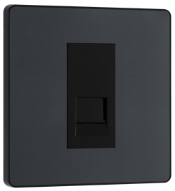 BG Evolve Matt Grey Single Secondary Telephone Socket - PCDMGBTS1B