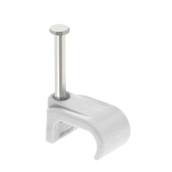 UniCrimp 11X22mm Flat Cable Clips White (Pack of 100) - QFWC1