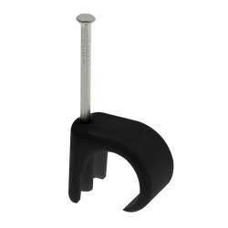 UniCrimp Q-CRIMP Black Cable Clips for 3-5mm Round Cable (Pack of 100) QRC1B