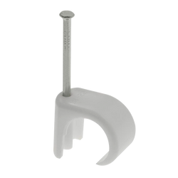 UniCrimp 3-5mm Round Cable Clips White (Pack of 100) - QRC3