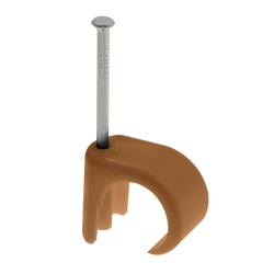UniCrimp 7-10mm Round Cable Clips Brown (Pack of 100) - QRC8
