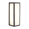 Forum Thetis Opal Glass Panel E27 Box Lantern - Black - ZN-38354-BLK