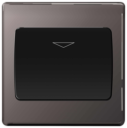 BG Nexus Flatplate Screwless Black Nickel Hotel Key Card Switch Black Insert - FBNKYCSB